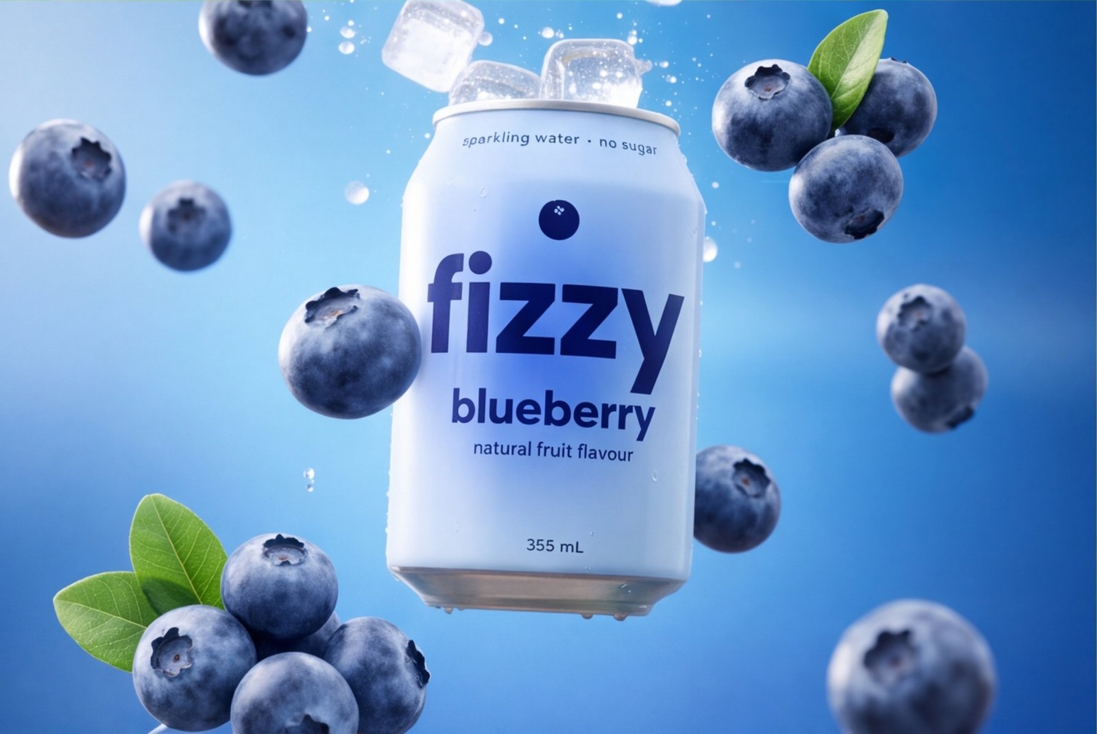 Fizzy Blueberry Sparkling Water Can