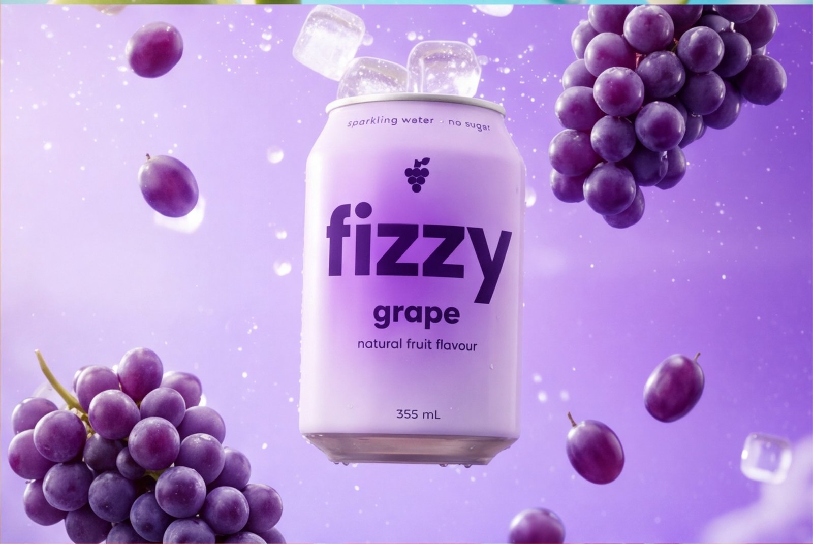 Fizzy Grape Sparkling Water Can