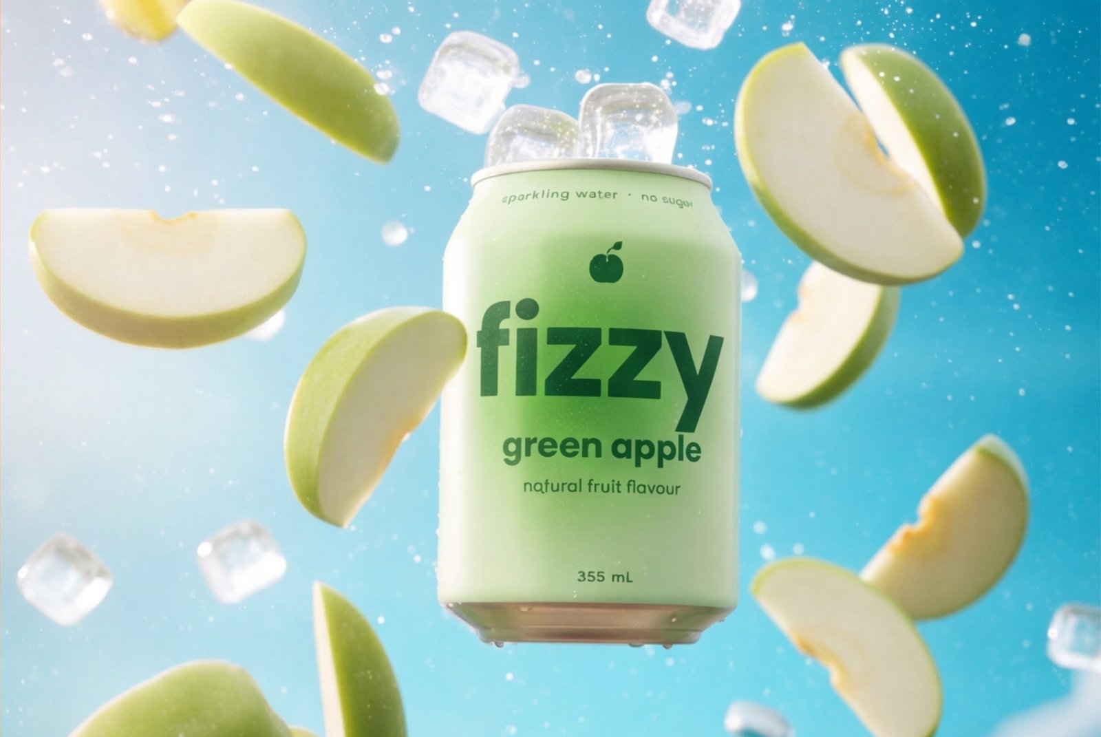 Fizzy Green Apple Sparkling Water Can