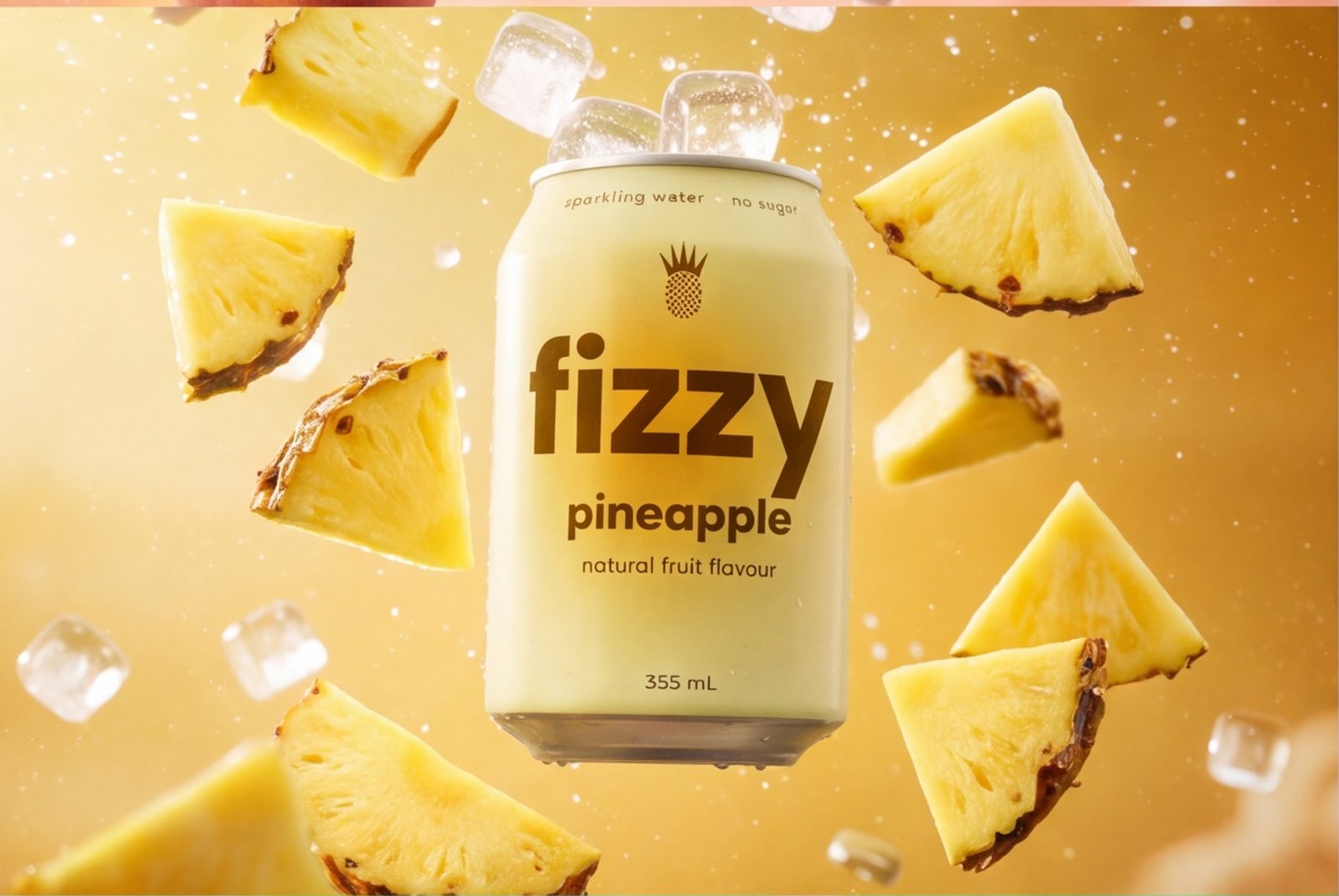 Fizzy Pineapple Sparkling Water Can